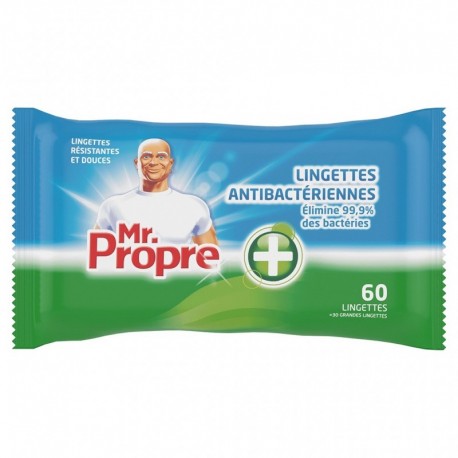 Mr Propre Lingettes Anti Bactériennes Résistantes et Douces