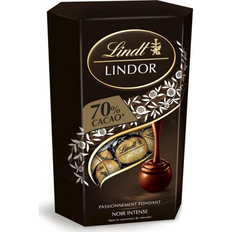 Lindt Cornet Lindor noir 70% 200g