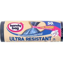 Handy Bag Sacs poubelle 50L Ultra résistant x10