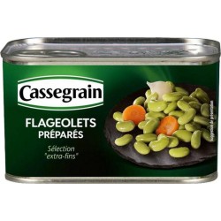 Cassegrain Flageolets Cuisinés Extra Fins 265g égouttés 400g (lot de 2)