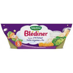 Blédina Blédiner Douceur d’Artichaut Petits Légumes et Riz (dès 8 mois) par 2 pots de 200g (lot de 6 soit 12 pots)