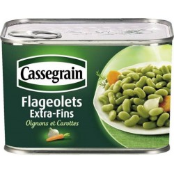 Cassegrain Flageolets Cuisinés Extra Fins Oignons et Carottes 706g