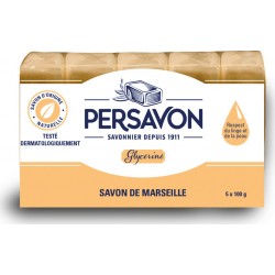 Persavon Savon de Marseille au parfum Glycériné 5x100g 500g