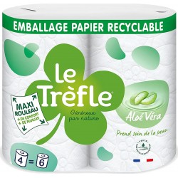 Le Trèfle Papier toilette Aloé Véra 4 maxi rouleaux