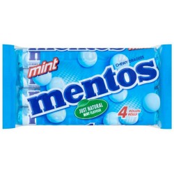 Mentos Menthe (lot économique de 4 rouleaux)