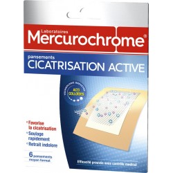 Mercurochrome Pansements cicatrisation active sachet 6