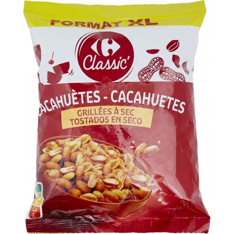 Carrefour Classic Carrefour CACAHUETES GRILLEES A SEC 500g