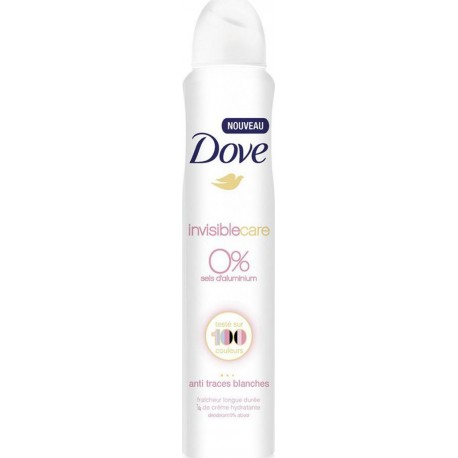 Dove Invisiblecare 0% Sels d’Aluminium Anti Traces Blanches 200ml