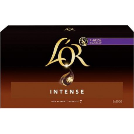 L’OR Café Moulu Intense 3x250g 750g