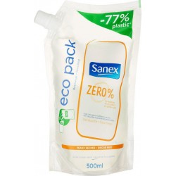 Sanex Eco recharge gel douche 0% Peaux sèches 500ml