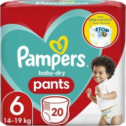 PAMPERS BABY DRY PANTS T6 14-19Kg x20