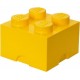 Lego Brique de rangement 4 tenons jaune