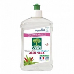 L’Arbre Vert Vaisselle & Mains Hypoallergénique à l’Aloe Vera Ultra Dégraissant 500ml