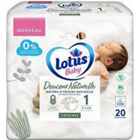 Lotus Couches baby Douceur naturelle T1 x20