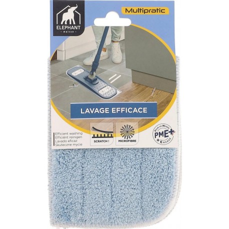 ELEPHANT MULTI PRATIC RECHARGE RECHARGE BALAI A PLAT LAVAGE INTERIEUR MICROFIBRE 1CT