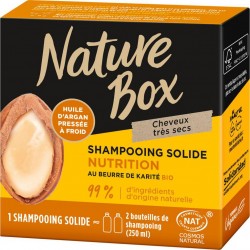 NATURE BOX Shampooing Solide NUTRITION à l’Huile d’Argan 85g