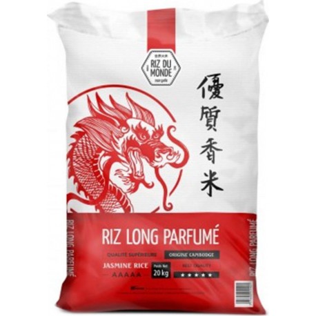 Riz du Monde Riz Long Parfumé Origine Cambodge Qualité Supérieure 20Kg