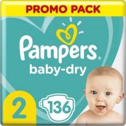 Pampers Couches Baby-Dry T2 x136