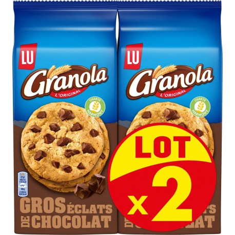 Granola Cookies Gros éclats Chocolat 2x184g 368g