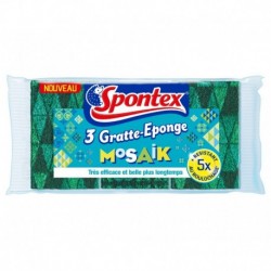 Spontex 3 Gratte-Eponge Mosaik Par 3