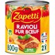 Zapetti Ravioli Pur Bœuf Français Blé Complet 800g