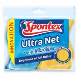 Spontex Eponge Microfibre Ultra Net Fini Les Traces Par 2