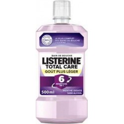 Listerine Total Care 6 Goût plus léger Menthe douce sans alcool 500ml