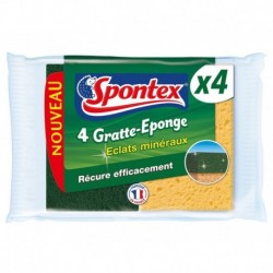 Spontex 4 Gratte-Eponge Eclats Minéraux Par 4