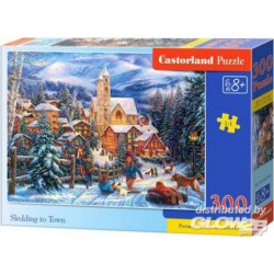 Castorland Puzzle Sledding in Town, puzzle 300 pièces