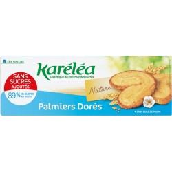 Karelea Biscuits Palmiers Dorés sans sucres ajoutés 100g