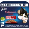Felix Pâtée pour chat adulte délicieux duos en gelée 85g x24 2.04Kg