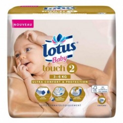 Lotus Couches Baby Touch 2 (3-6Kg) X29 (lot de 4 soit 116 couches)