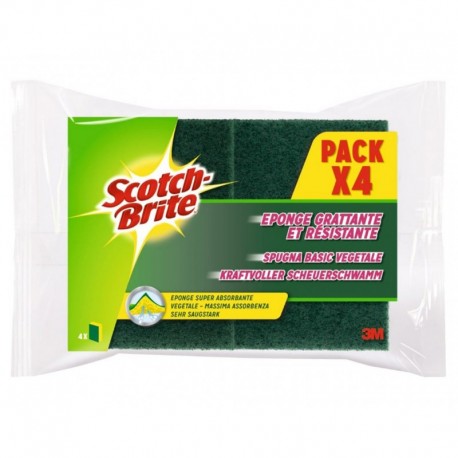 Scotch-Brite Eponge Grattante Et Résistante Pack Par 4