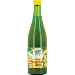 JARDIN BIO ETIC PRODUIT D'ASSAISONNEMENT BOUTEILLE VERRE CITRON & GINGEMBRE 500ml