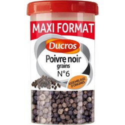 Ducros Poivre Noir Grains N°6 Assemblage d’Origines Maxi Format 90g