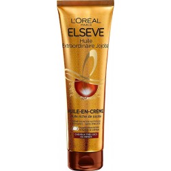 ELSEVE L'Oréal Paris Huile-en-Crème de Nutrition sans Rinçage pour Cheveux Très Secs et Frisés 150ml