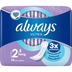 Always Serviettes hygiéniques Ultra Long Taille 2 x14