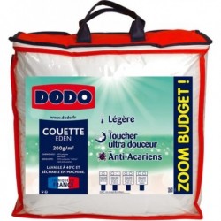 DODO Couette légère anti-acariens EDEN 200x200cm