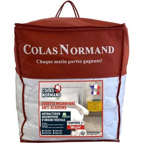 Colas Normand Couette tempérée anti-acariens GREENSPHERE 200x200cm