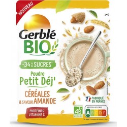 Gerblé Poudre petit déj' Bio céréales, saveur amande 240g