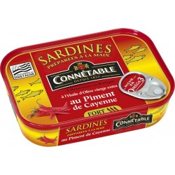 Connetable Sardines piment de Cayenne fort 135g