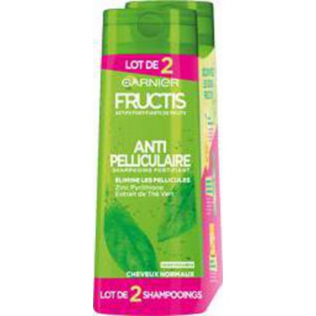 Shampooing vert Fructis Anti-pelliculaire 2x250ml