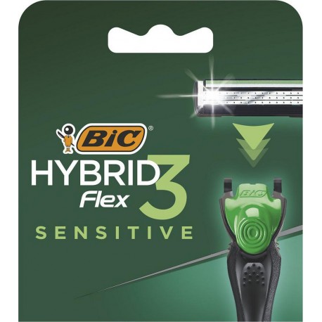 BIC RECH FLEX3 HYBRID SENSI X4 paquet 4 lames rasoirs