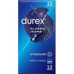 DUREX CLASSIC JEANS X12 boîte 12 préservatifs