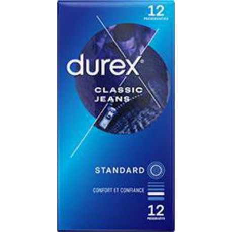 DUREX CLASSIC JEANS X12 boîte 12 préservatifs