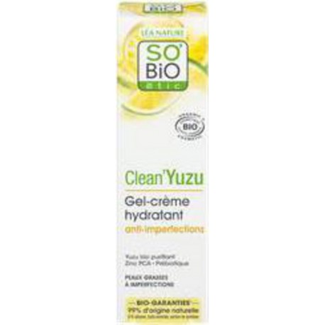 SO'BiO Gel-crème étic hydratant anti-imperfections Yuzu 40ml