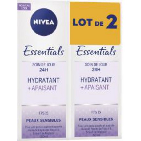 Nivea Soin de jour visage Sensitive 2x50ml 2 tubes 50ml