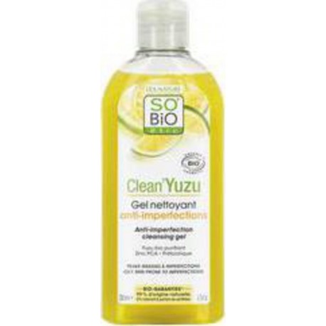 SO'BiO Gel nettoyant étic anti-imperfections Yuzu 200ml