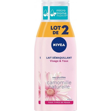 Nivea Lait démaquillant Visage et yeux 2x200ml x2 flacons 200ml - 400ml