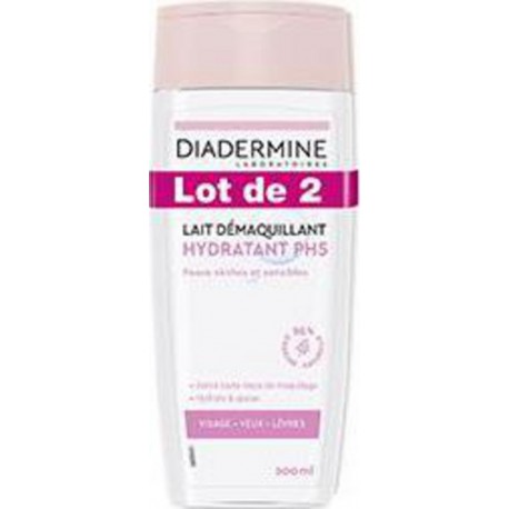 Diadermine Lait démaquillant Hydratant 2x200ml x2 flacons 200ml